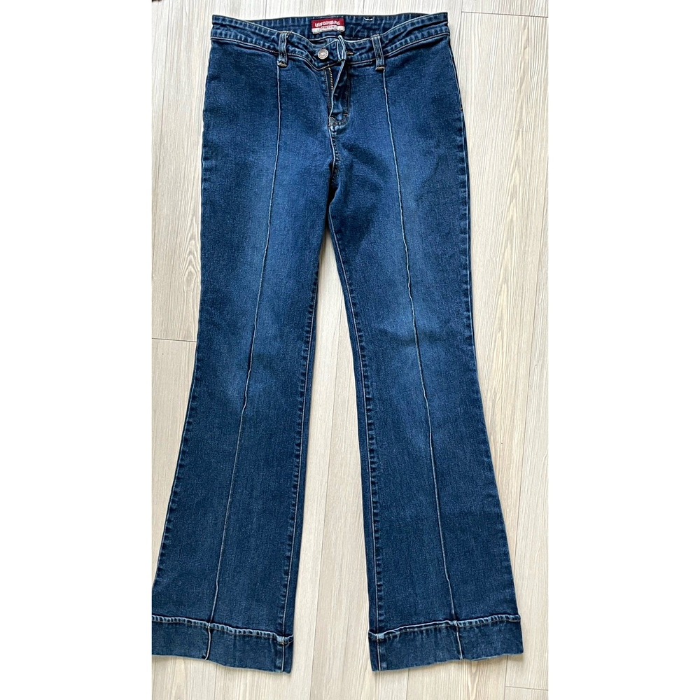 UNONBAY Women's Bootcut Jeans Size 9 Blue Denim Stretch Mid Rise 28 Waist Y2K